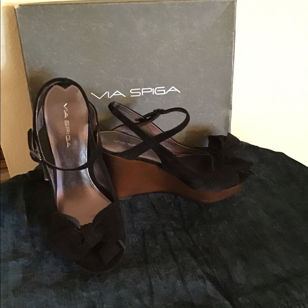 Via Spiga Women’s Wedge Heel Black 8M